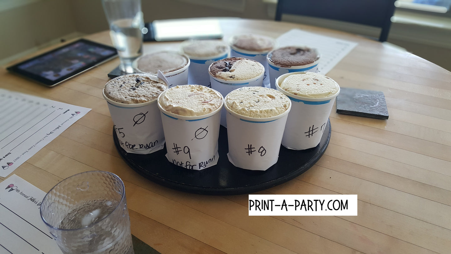 Father's Day Activity - Ice Cream Taste Test Printable - FREE INSTANT DOWNLOAD