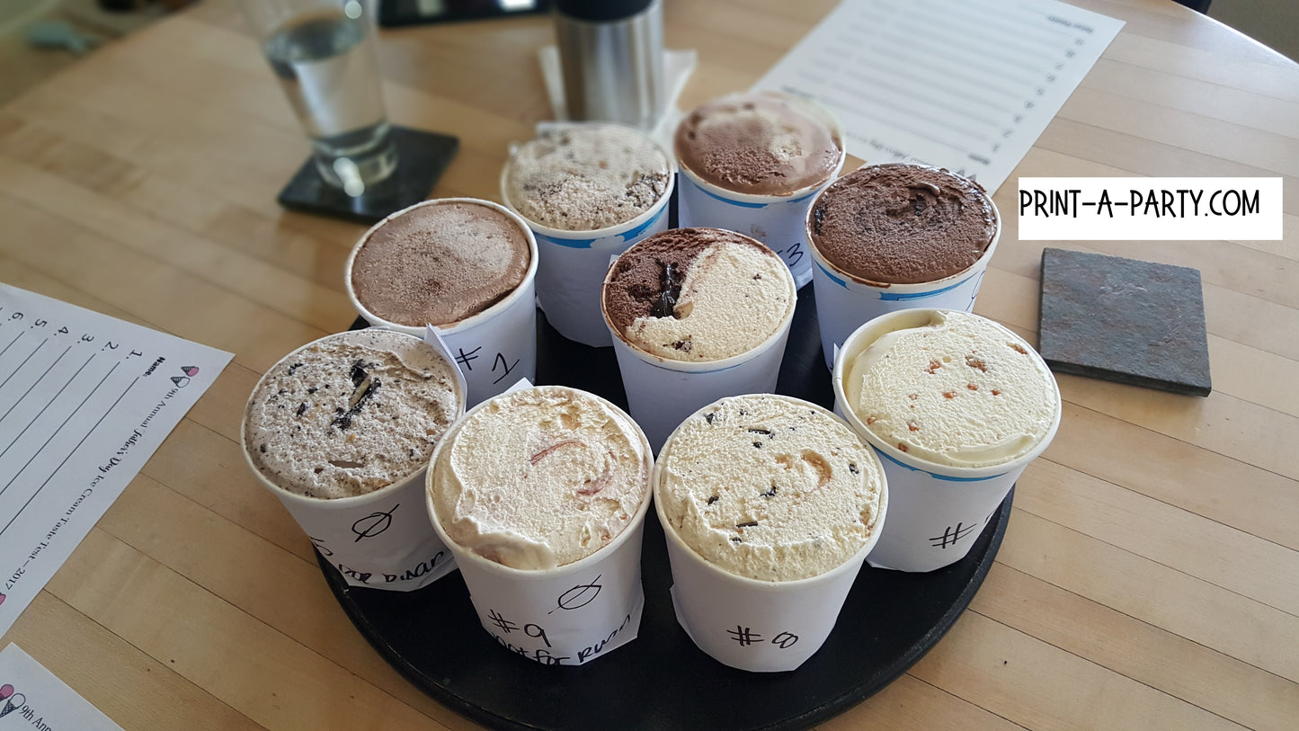 Father's Day Activity - Ice Cream Taste Test Printable - FREE INSTANT DOWNLOAD