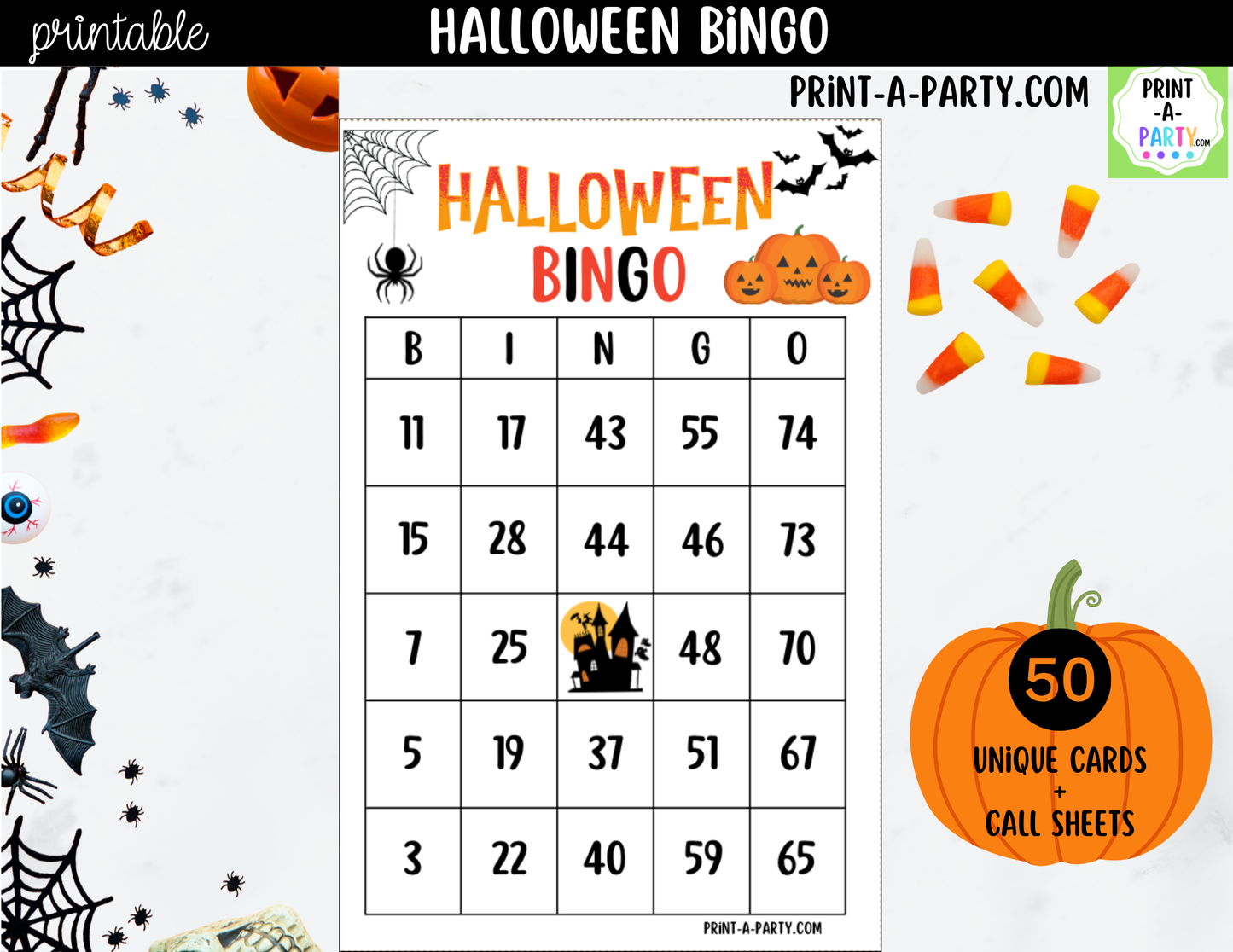 Halloween Bingo Game Printable | Classroom, Party & Family Game