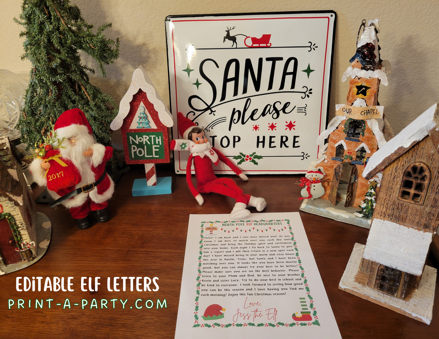 ELF EDITABLE and Printable Letters (2) | Holiday Elf Letter | Elf Welcome & Goodbye Letter Templates | Edit with your info and print | Instant Download