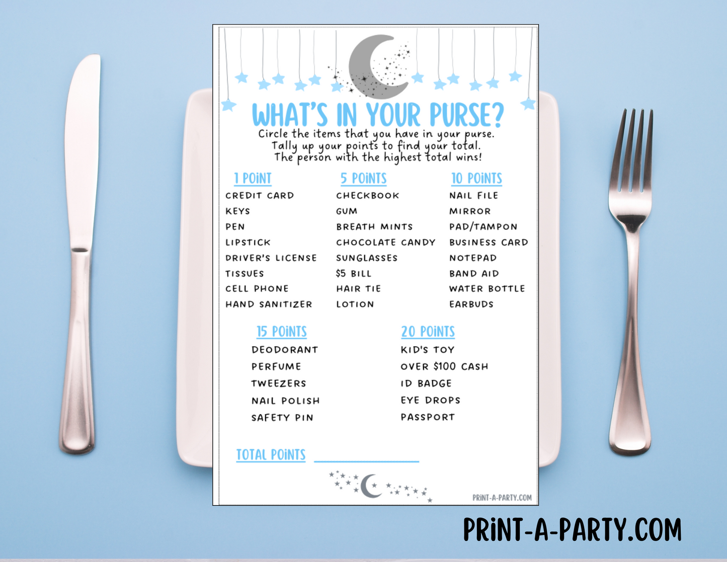 GAMES for Baby Shower | Celestial Moon and Stars Boy Baby Shower Theme | Celestial Moon and Stars Boy Baby Shower Games | Celestial Moon and Stars Shower Activities | INSTANT DOWNLOAD