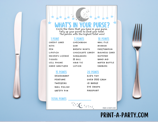 GAMES for Baby Shower | Celestial Moon and Stars Boy Baby Shower Theme | Celestial Moon and Stars Boy Baby Shower Games | Celestial Moon and Stars Shower Activities | INSTANT DOWNLOAD