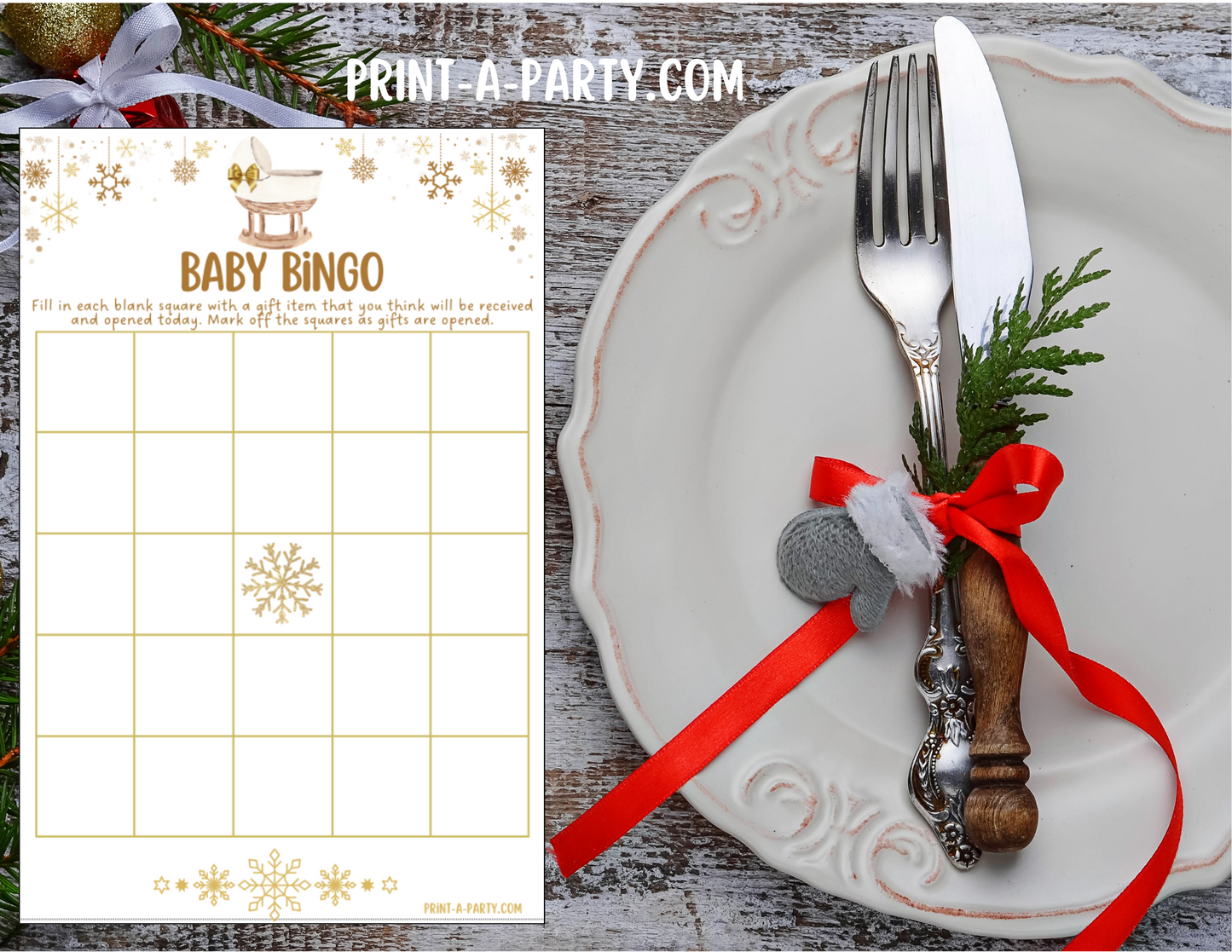 GAMES for Christmas or Winter Baby Shower -Printable Winter Baby Shower Game Bundle – Instant PDF Download