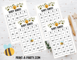 BINGO GAME BABY GIFTS - BEE THEME | Baby Gift Bingo | Pre-filled Baby Shower Gift Bingo Cards - Bee Theme | Baby Shower Gift Bingo Game - Bee | As Sweet As Can Bee | Mommy to Bee