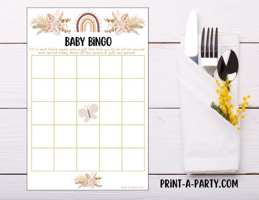GAMES for Baby Shower | Boho Baby Shower Theme | Bohemian Baby Shower Games | Boho Baby Shower Activities | INSTANT DOWNLOAD
