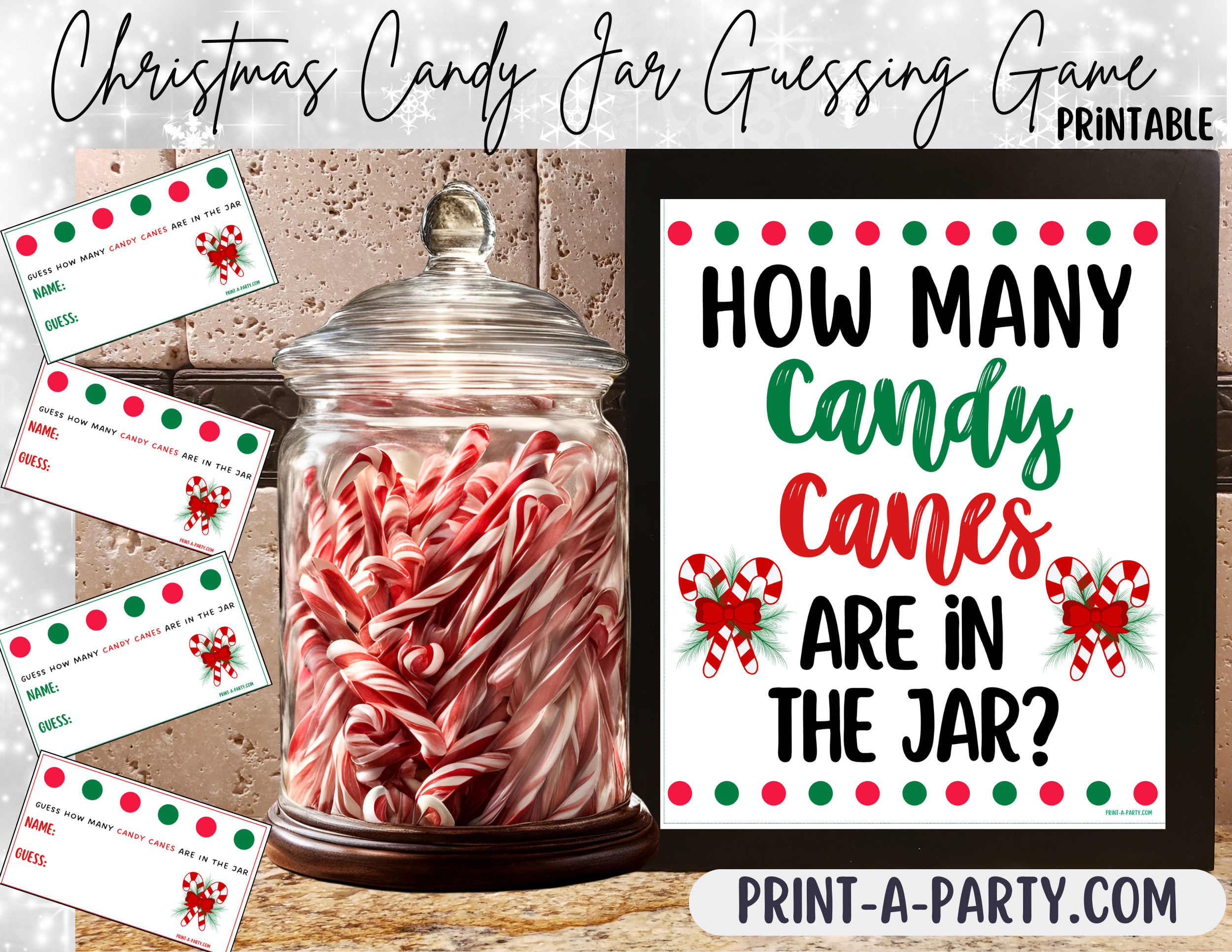 CandyCaneGuessingGameCoversNEW 2 candy jar guessing game - christmas candy canes - printable