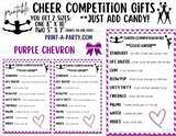 CHEERLEADING Competition Gift | Candy Gram Kit Letter | Cheer Contest | Chevron | Cheer Gifts - INSTANT DOWNLOAD