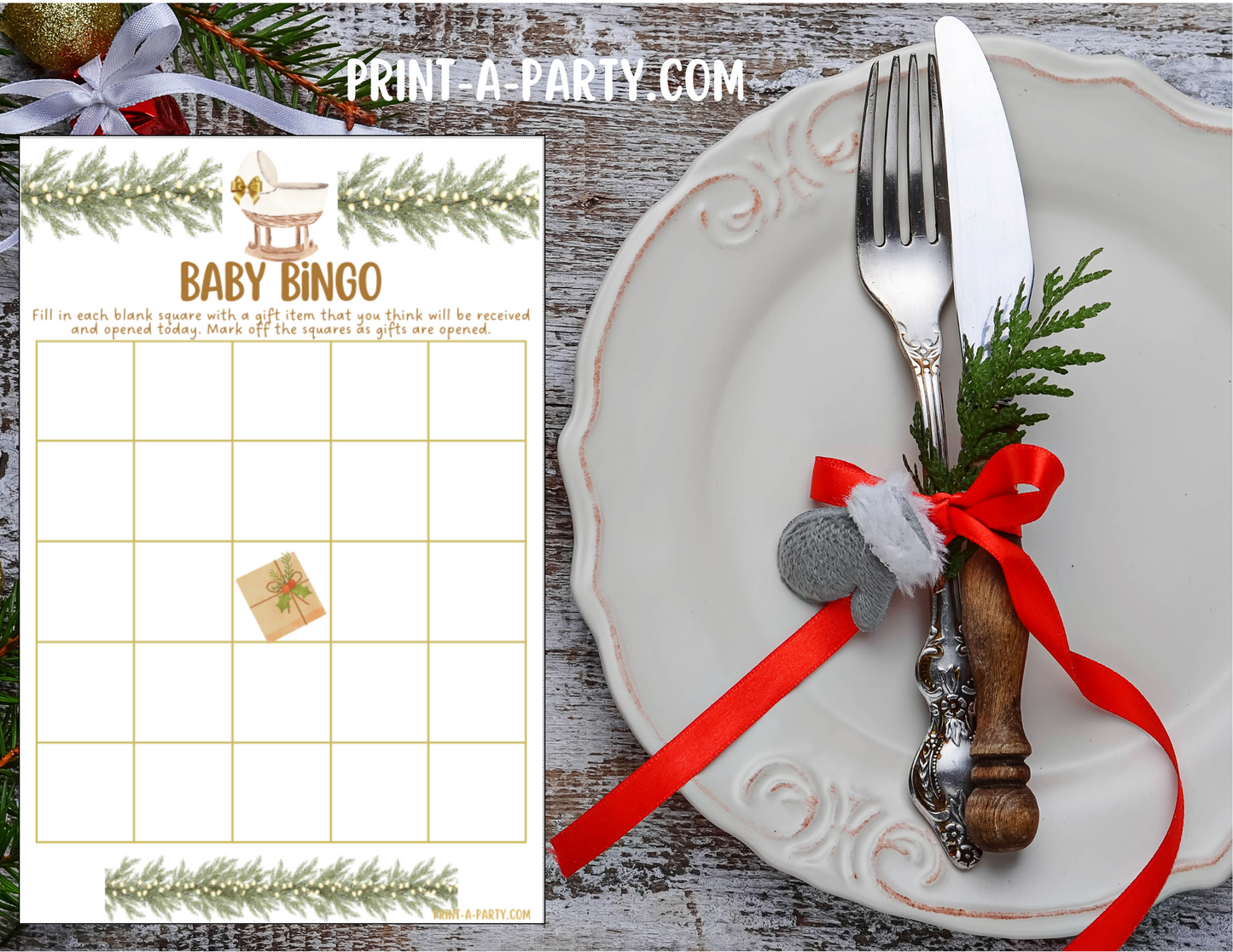 GAMES for Christmas Baby Shower Printable Christmas Baby Shower Game Bundle – Instant PDF Download