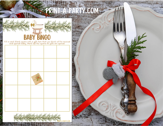 GAMES for Christmas Baby Shower Printable Christmas Baby Shower Game Bundle – Instant PDF Download