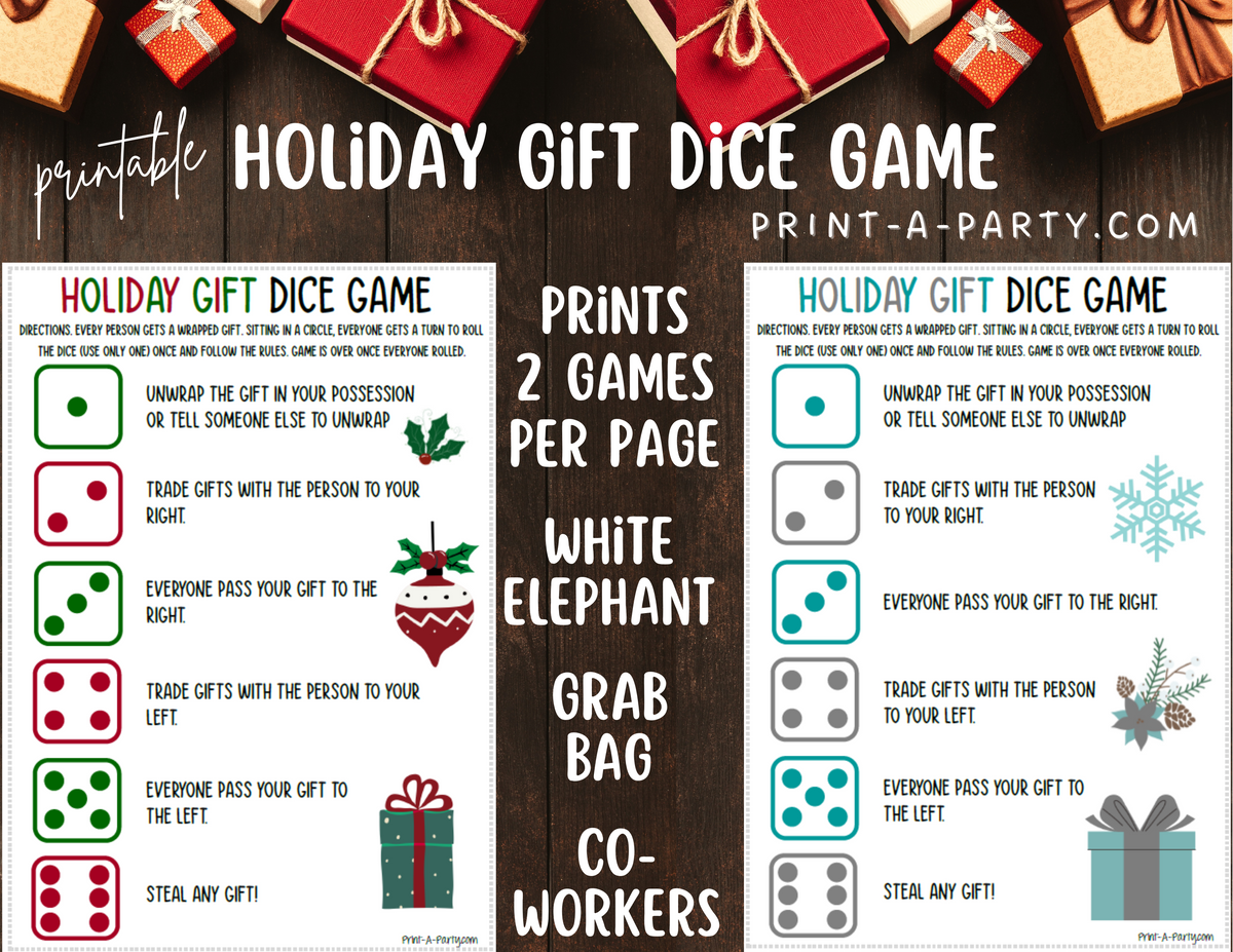 DICE GAME, Holiday Dice Game, Christmas Dice Game