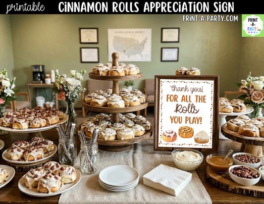 Printable Cinnamon Roll Appreciation Sign 8x10