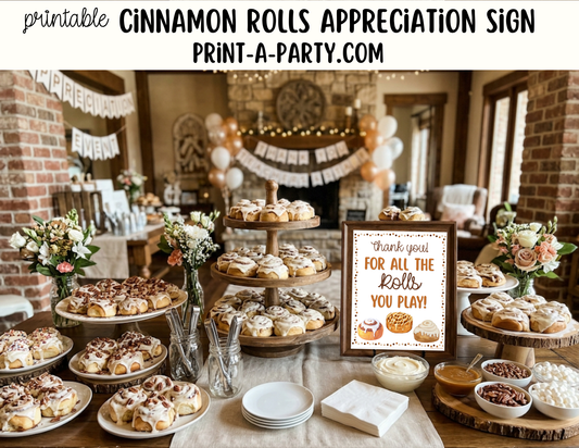 Cinnamon Rolls Appreciation Sign - Printable Decor for Teacher, Staff, Employee, Volunteer, PTO PTA or Parents