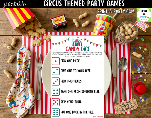 Circus Party Games Printable