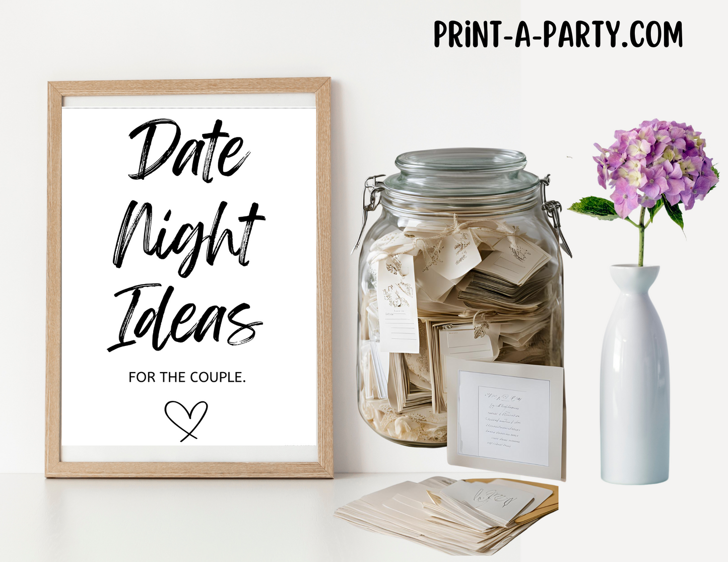 DATE NIGHT IDEAS For the Couple | Printable Wedding Sign | Wedding Sign | Shower Sign | Date Night Idea Sign