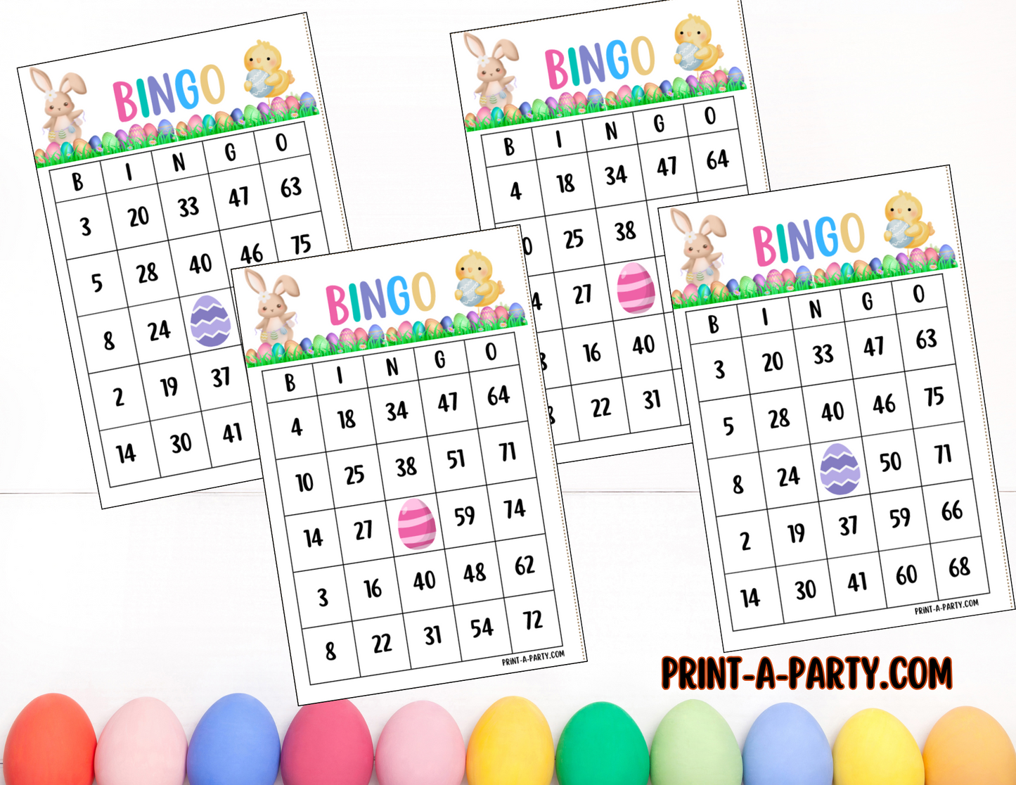 BINGO: Easter Bingo | Easter Bunny | Easter Activities | Parties | Classroom | 30, 40, or 50 cards