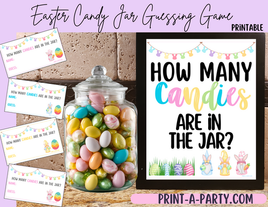 Candy Jar Guessing Game - EASTER CANDY - Printable Easter Party Game for Kids, Classrooms, Office or Easter Events!