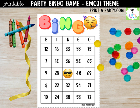 Emoji Bingo Game Printable | Classroom & Party Activity