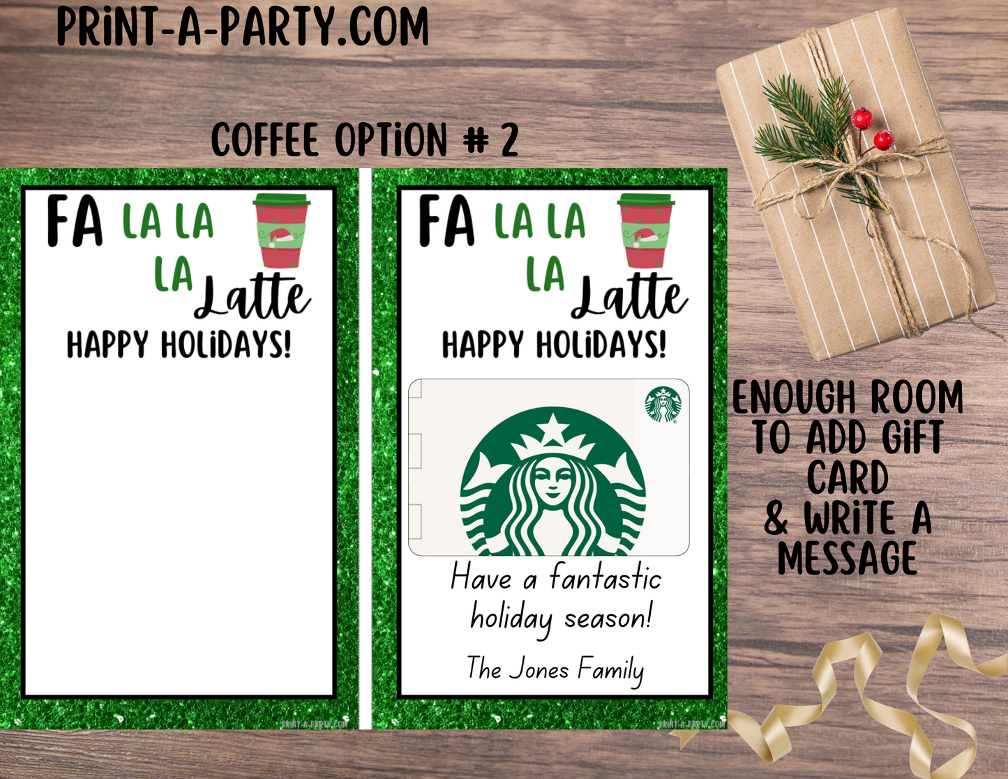 GIFT CARD Holiday Gift Card Holder Printables – Christmas Gift Card Templates for Teachers, Staff & Friends