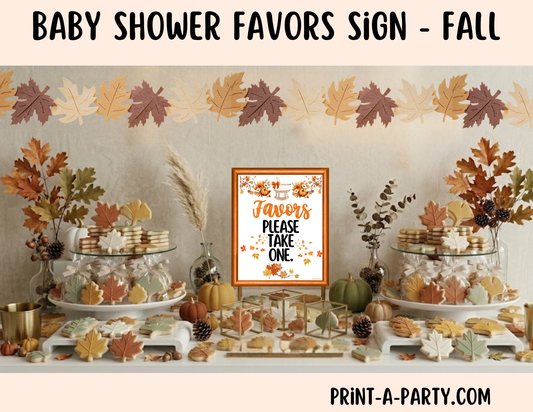 Fall Favors Sign (8x10) – Instant Download