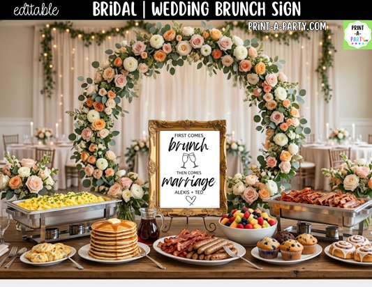 Editable Brunch Sign Canva Template – Printable 8x10