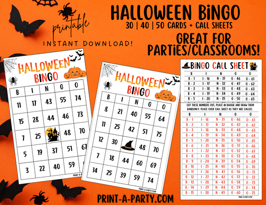 BINGO: Halloween Bingo Game Printable – Instant Download for Classrooms, Parties & Family Fun