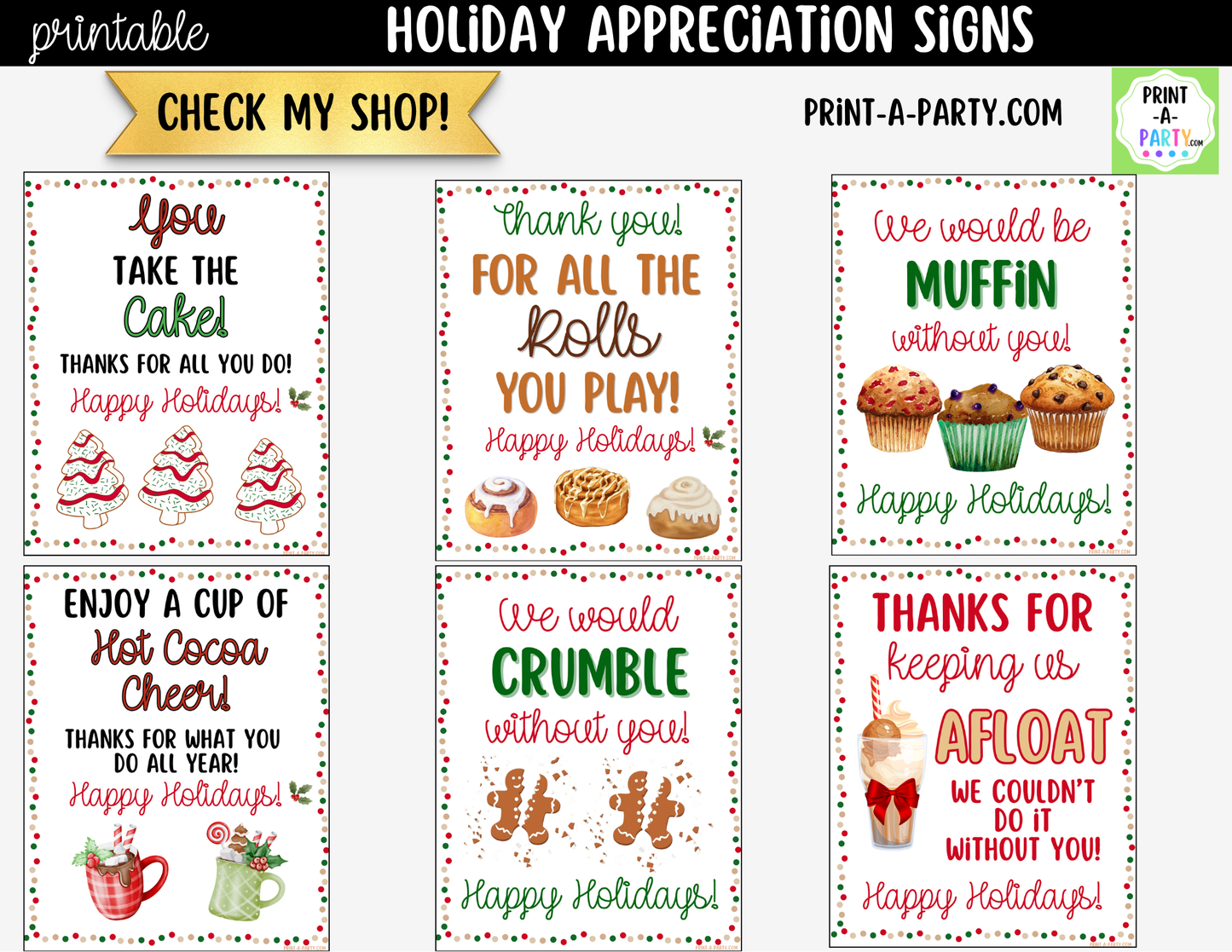 Root Beer Float Bar Sign Printable | Holiday Appreciation Sign for Teacher, Staff & Employee