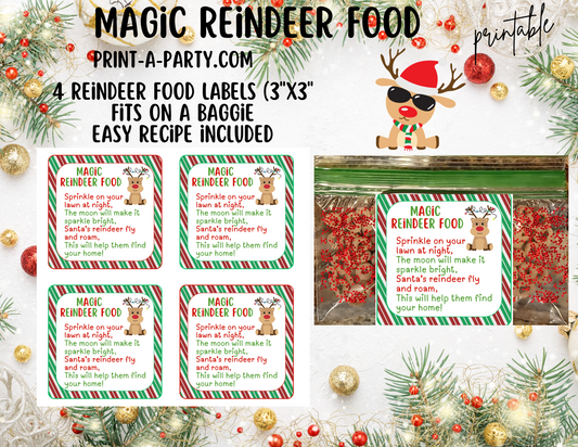 Magic Reindeer Food Kit – Printable Labels, Recipe & Instructions