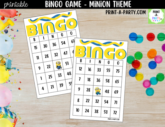 Minions Bingo Printable | Party & Classroom Number Game