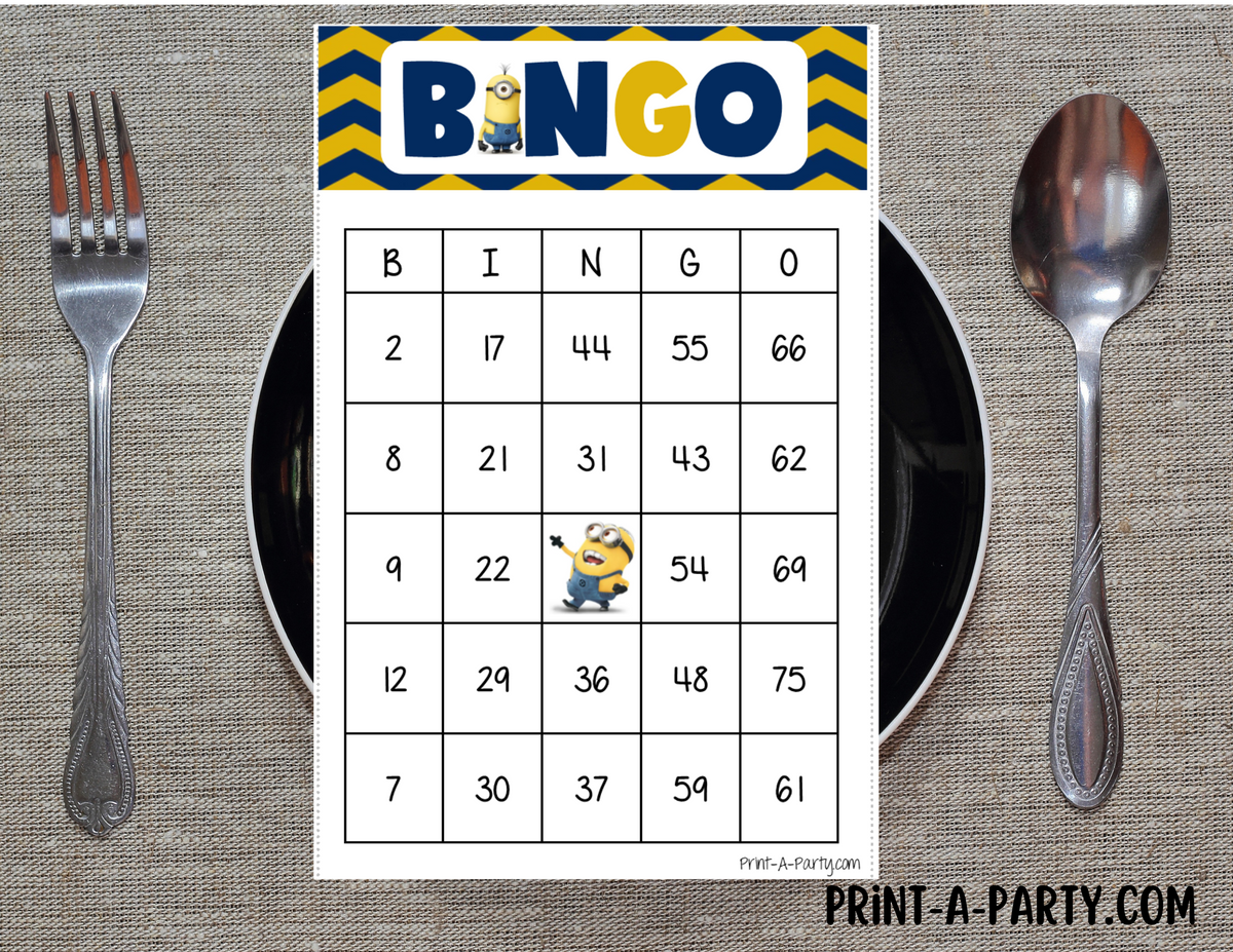 Minion Bingo Game | Minion Party Theme | Minion Birthday | Minion ...
