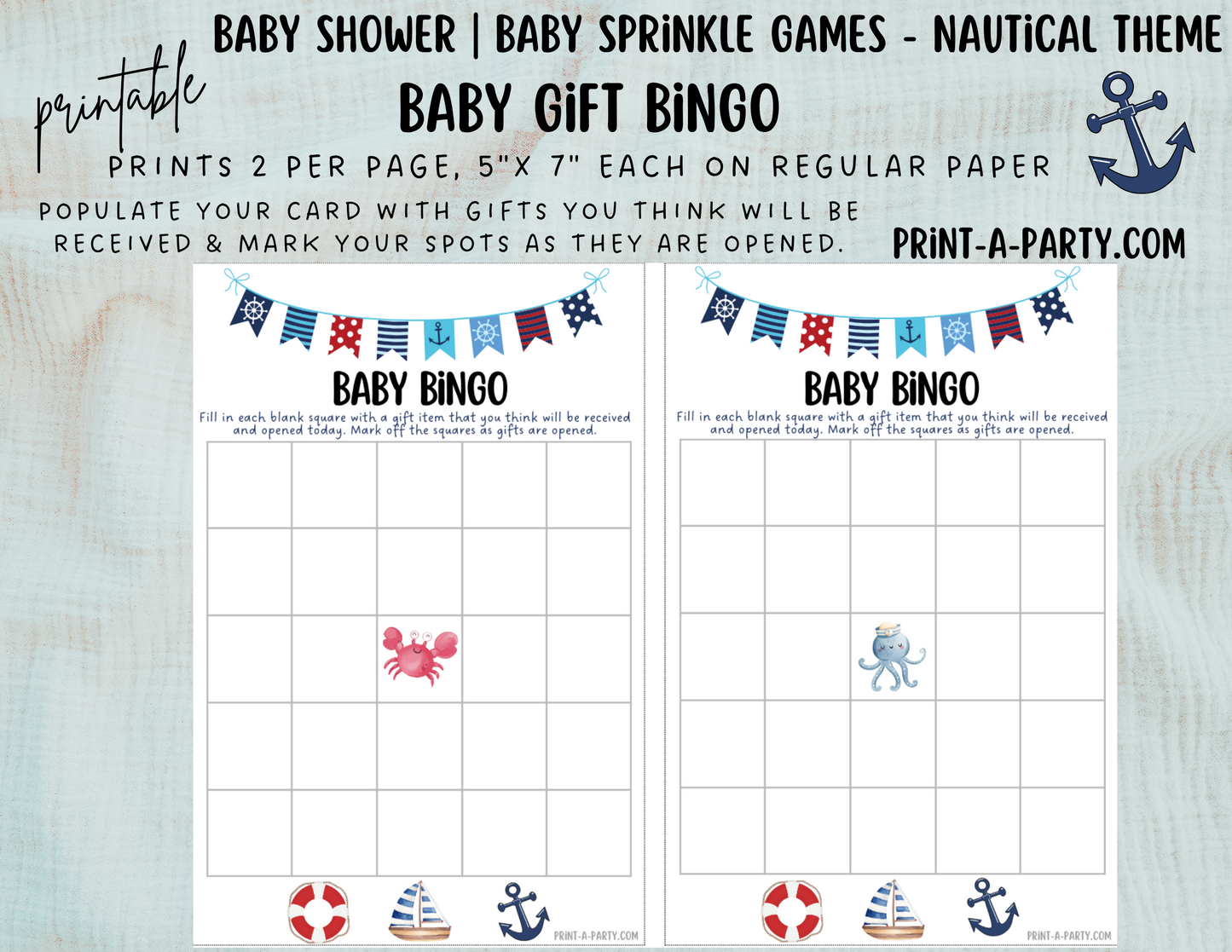 GAMES for Baby Shower | Nautical Baby Shower Theme | Nautical Baby Shower Games | Nautical Baby Shower Activities |Anchor | Ship| INSTANT DOWNLOAD