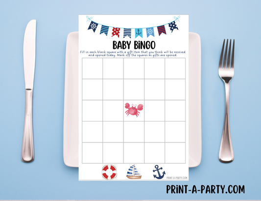 GAMES for Baby Shower | Nautical Baby Shower Theme | Nautical Baby Shower Games | Nautical Baby Shower Activities |Anchor | Ship| INSTANT DOWNLOAD