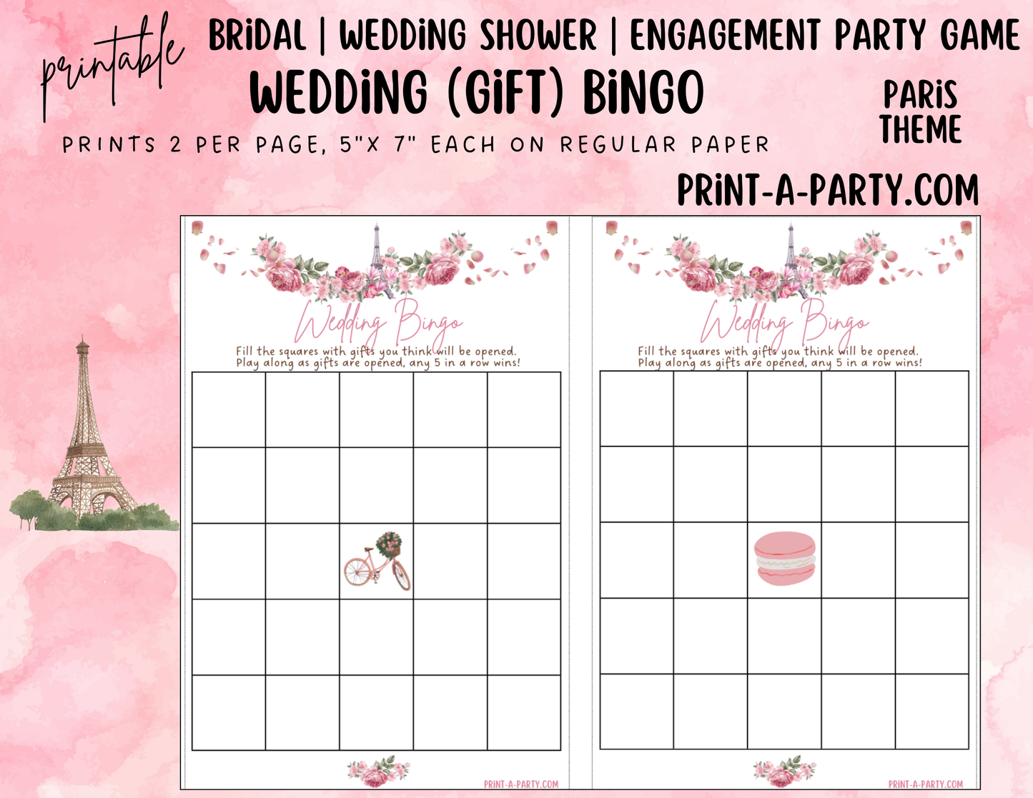 GAME BUNDLE: Bridal Paris Shower Game Bundle | Paris Bridal Theme | Paris Wedding Shower | INSTANT DOWNLOAD