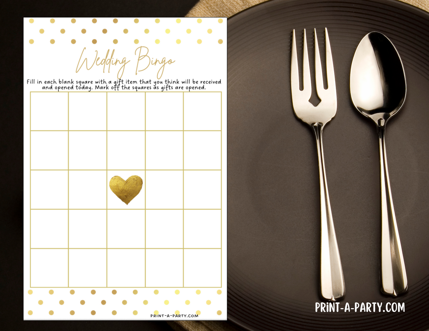 Same Sex Wedding Shower Game Bundle (4) | LGBTQ+ | Same Sex Wedding Activities | LGBTQ+ | Same Sex Weddings - Gold Polka Dots Design