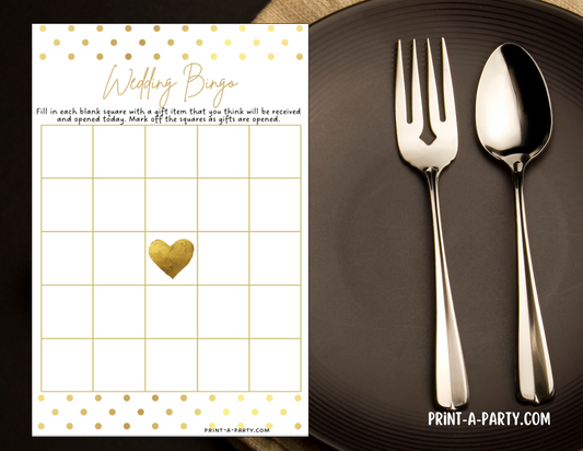 Same Sex Wedding Shower Game Bundle (4) | LGBTQ+ | Same Sex Wedding Activities | LGBTQ+ | Same Sex Weddings - Gold Polka Dots Design