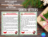 SANTA EDITABLE or PRINTABLE LETTER KIT | Christmas Letters | 2 Santa Letters | Edit with your information! Instant Download