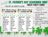 SCAVENGER HUNT GAME: St. Patrick's Day | Leprechaun | Shamrock | Clover - INSTANT DOWNLOAD
