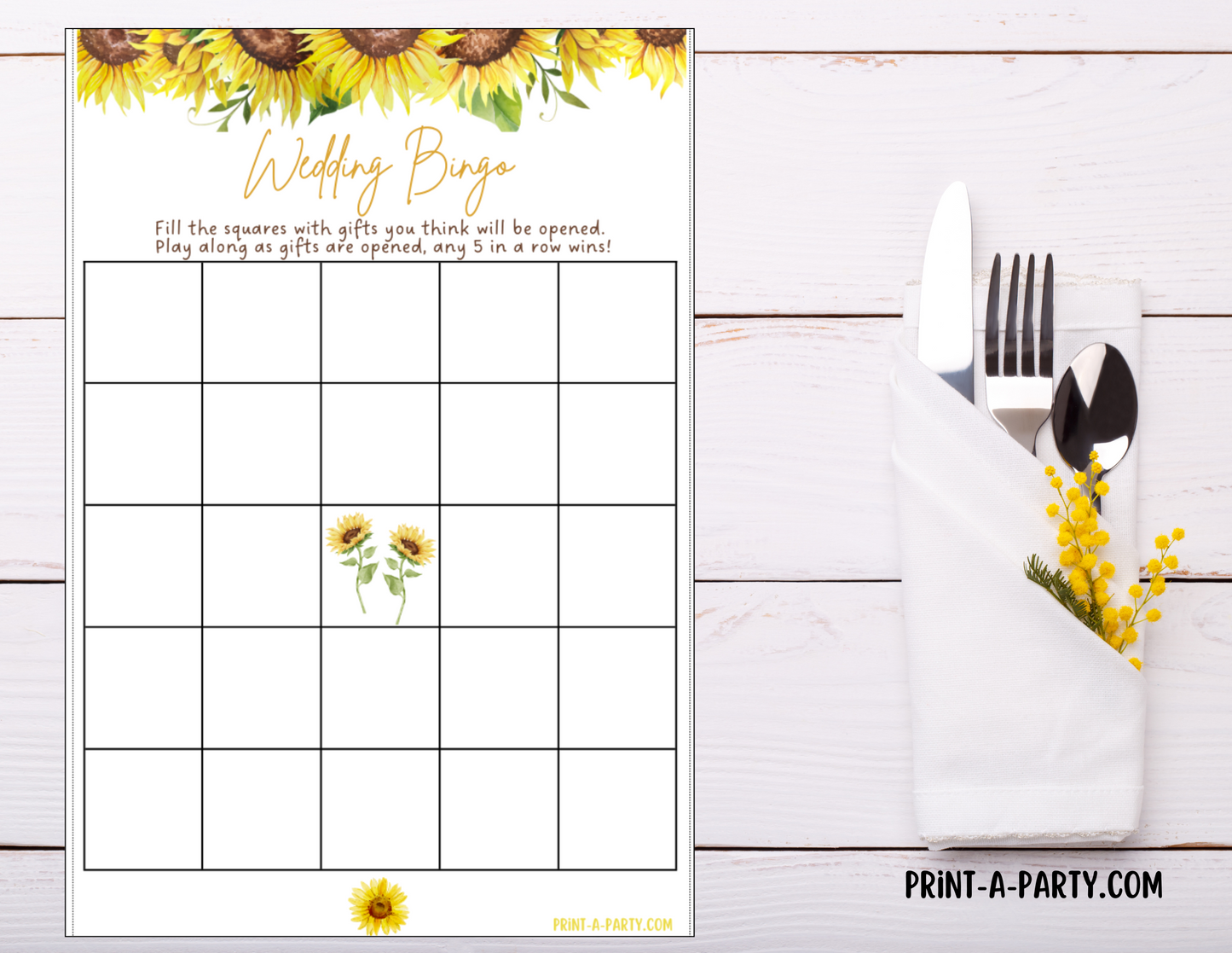 GAME BUNDLE: Bridal Wedding Shower Engagement Party Game Bundle | Sunflower Wedding | Sunflower Wedding Theme | Printable