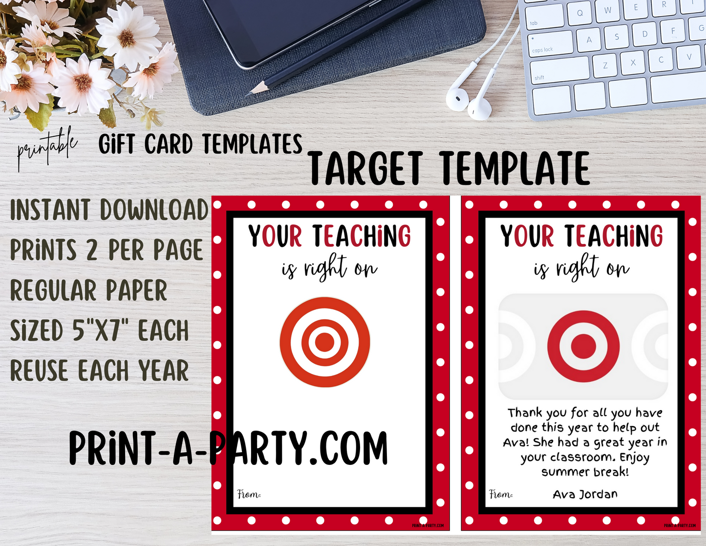 GIFT CARDS: Teacher or Staff Appreciation Gifts | Teacher Appreciation Week | End of Year Teacher Gifts | Teacher Gift Cards | Amazon | Apple | Target | Starbucks