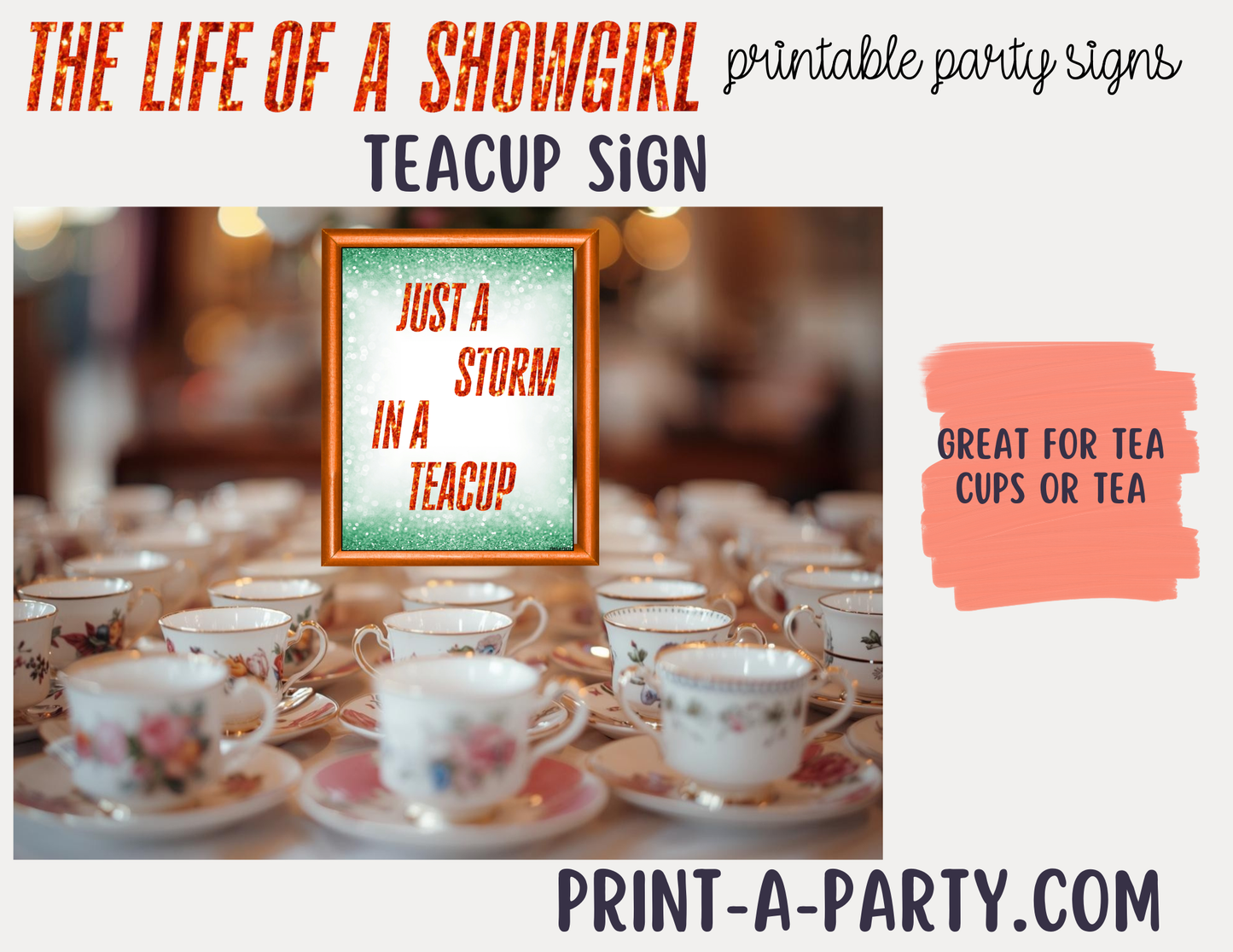 Swiftie Party Signs - Printable Taylor Swift Life of a Showgirl Party Signs – Swiftie Party Decorations