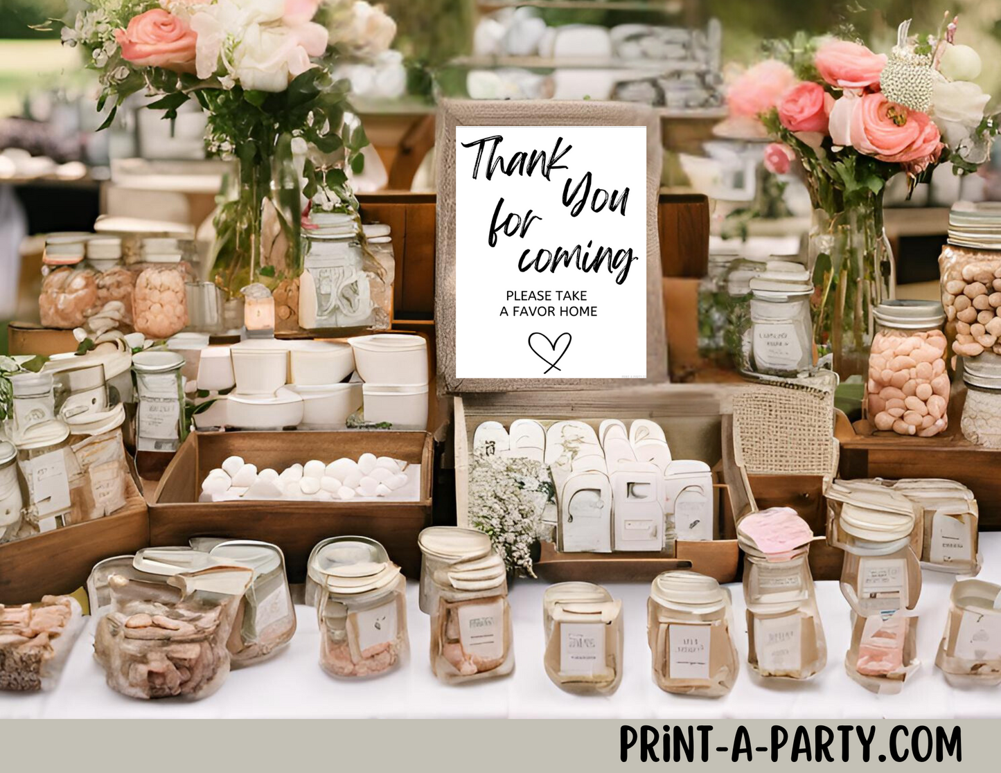 THANK YOU FOR COMING Sign | Please take a Favor Sign | Printable Wedding Sign | Wedding Sign | Wedding Favor Sign | Bridal Shower Favor Sign