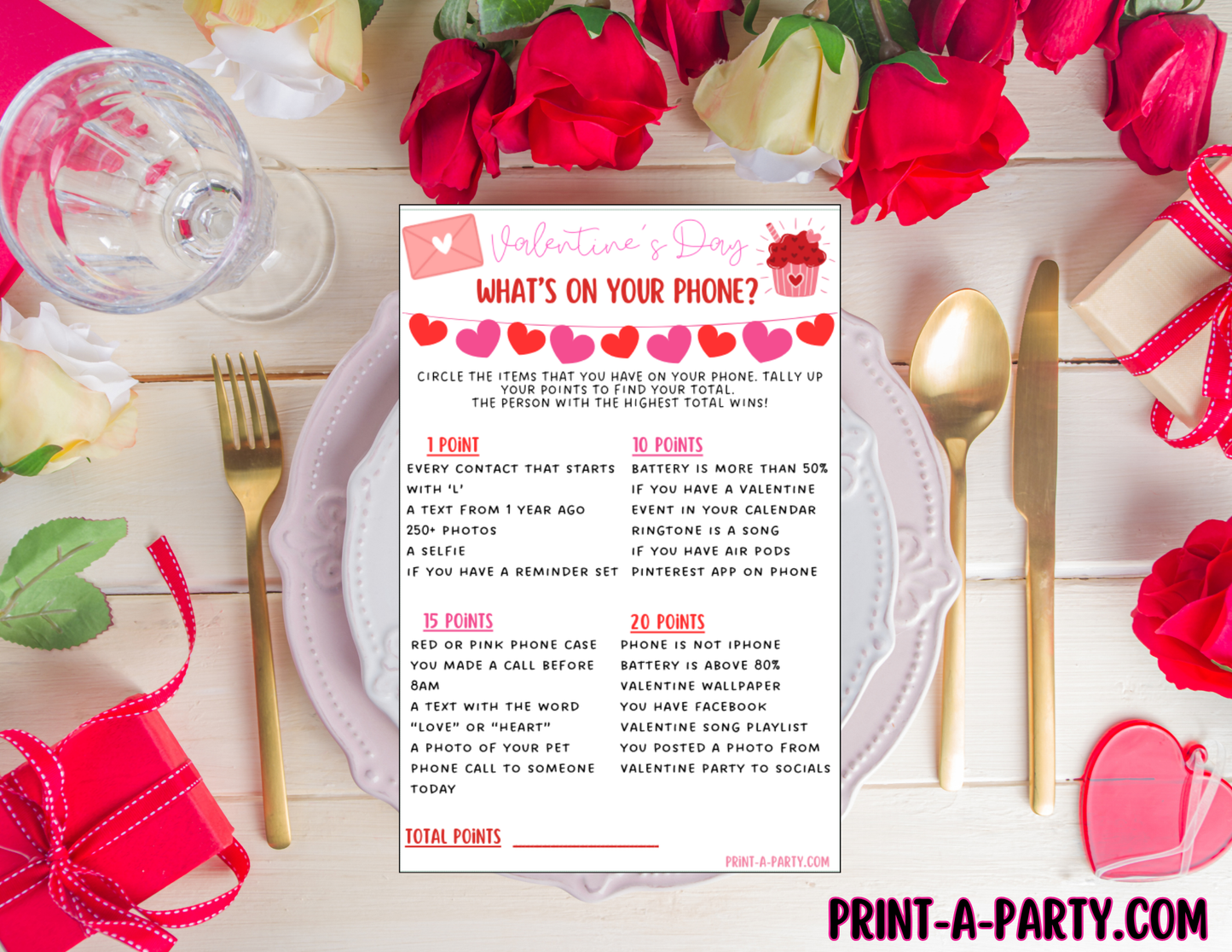 WHAT'S ON YOUR PHONE - Valentine's Day Edition | Valentine What's On Your Phone | Valentine's Day Game | Valentine Party Game