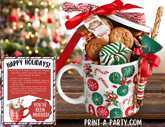 GIFT IDEA: You've Been Mugged Holiday Gift Printable – Christmas Neighbor & Co-Worker Game