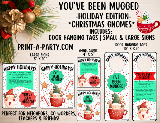 GIFT IDEA: You've Been Mugged Holiday Gift Printable – Christmas Neighbor & Co-Worker Game