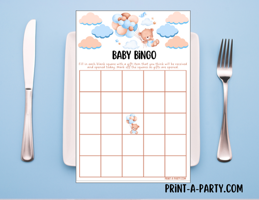 GAMES for Baby Shower | Teddy Bear Blue Shower Theme | Teddy Bear Baby Shower Games | Teddy Bears Baby Shower Theme