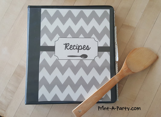 RECIPE BINDER KIT: Polka Dots Theme - INSTANT DOWNLOAD