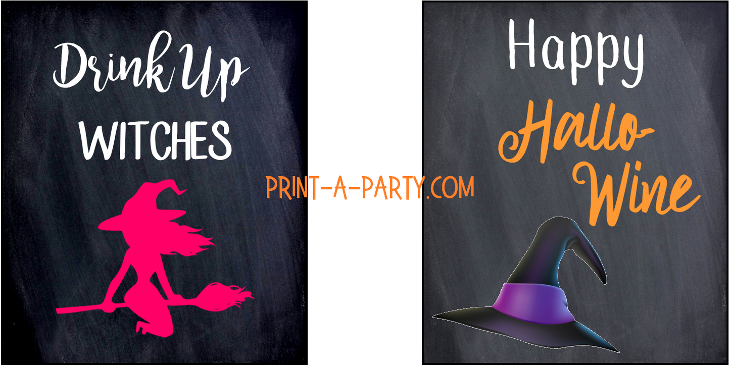 WINE LABELS: Halloween Printable Wine Labels – Funny & Sarcastic Stickers for Spooky Parties and Host Gifts