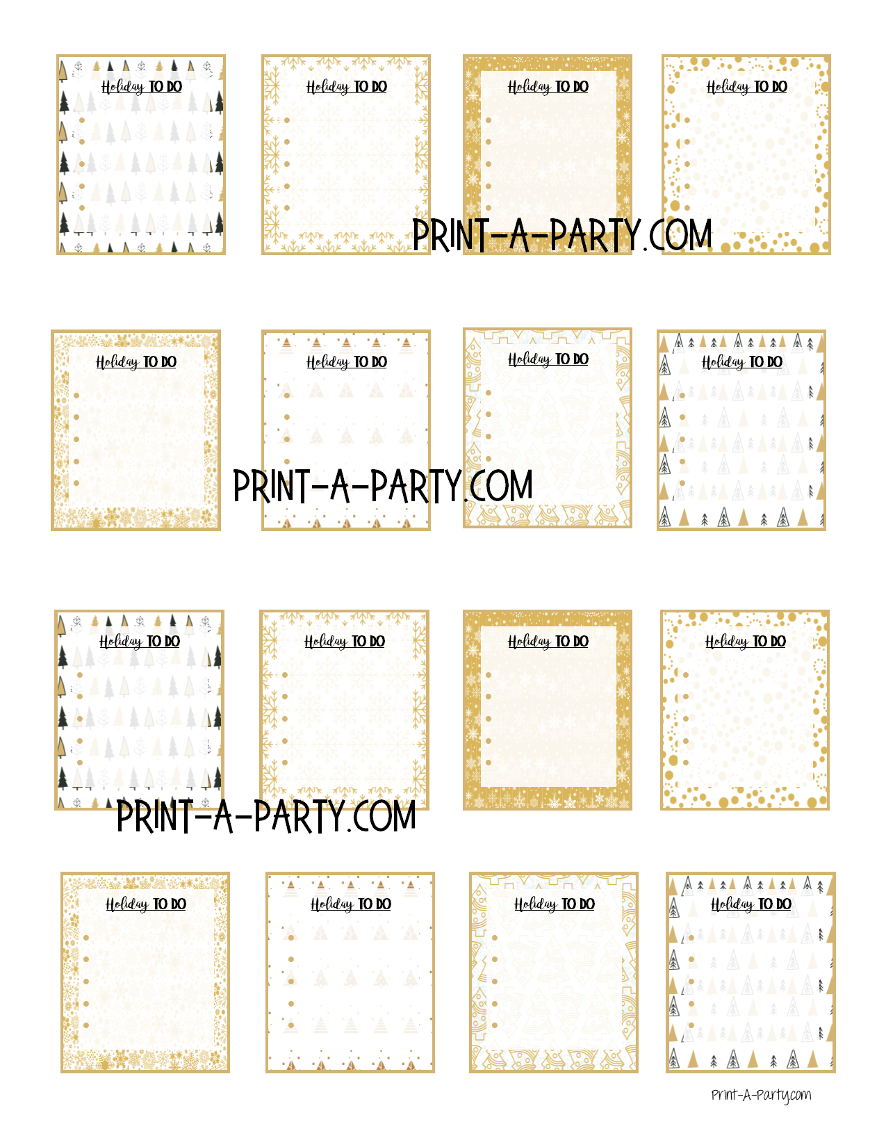 PLANNER STICKERS:  Christmas | Holiday | To Do Boxes | Gold Aesthetic | INSTANT DOWNLOAD Fits a variety of planners!