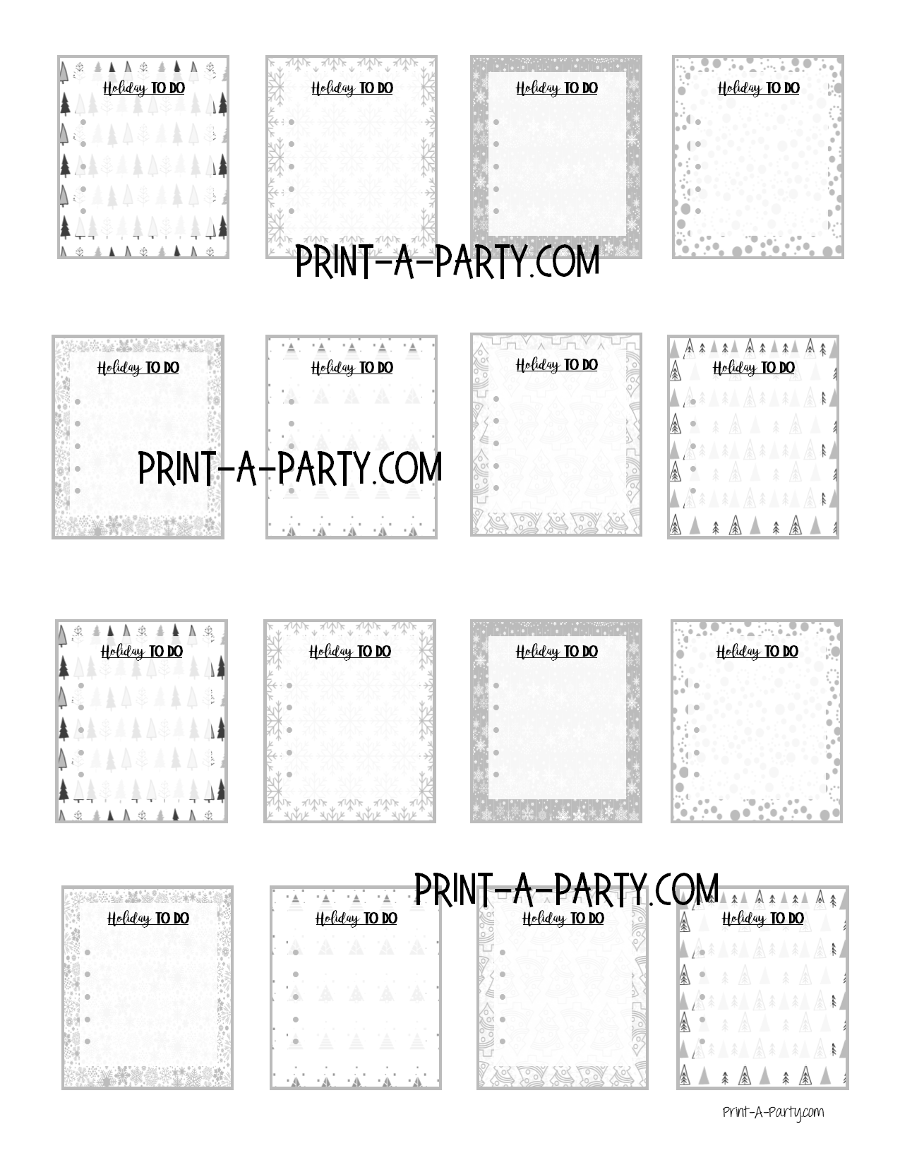 PLANNER STICKERS: Christmas | Holiday To Do Boxes | Silver Aesthetic | INSTANT DOWNLOAD Fits a variety of planners!