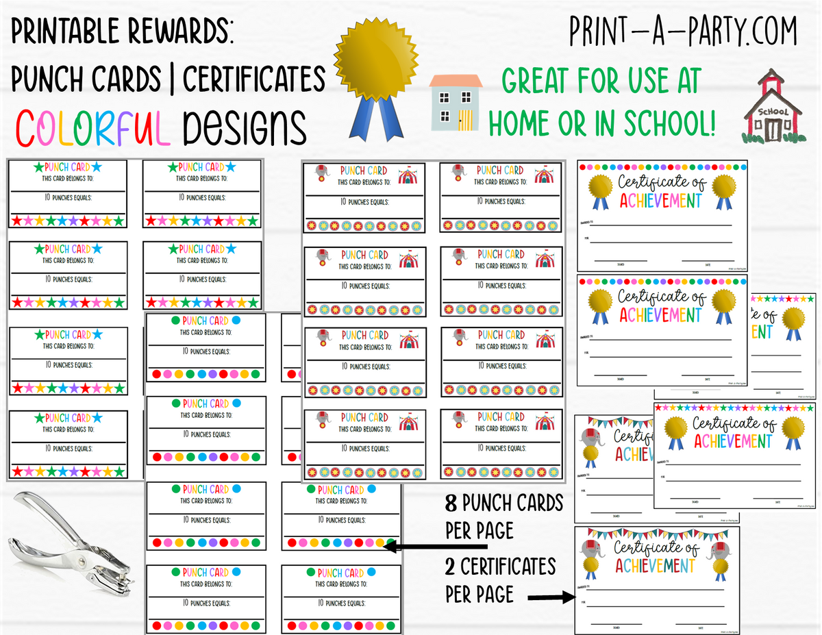 Free Printable Punch Card Templates [PDF, Word]