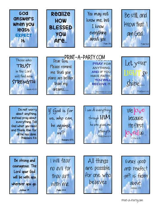 PLANNER STICKERS: Spiritual | Biblical Quotes | INSTANT DOWNLOAD Fits a variety of planners!